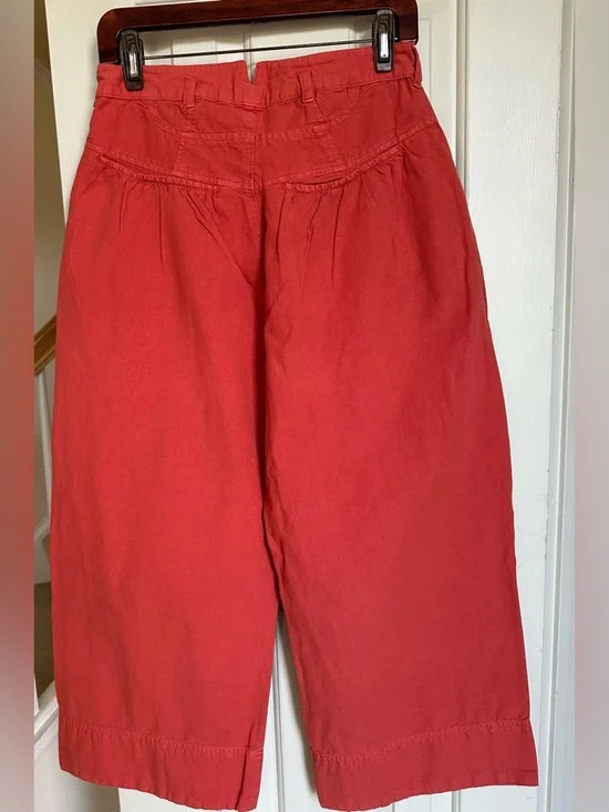 NWOT Free People Sweet Talk Red Mango Chino Pants- Size 10 - Picture 5 of 10